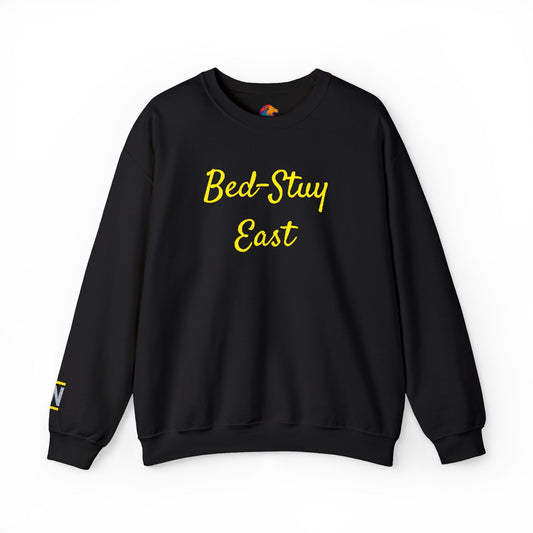 Crewneck Sweatshirt — 'Bed-Stuy East' Retro Script Pullover