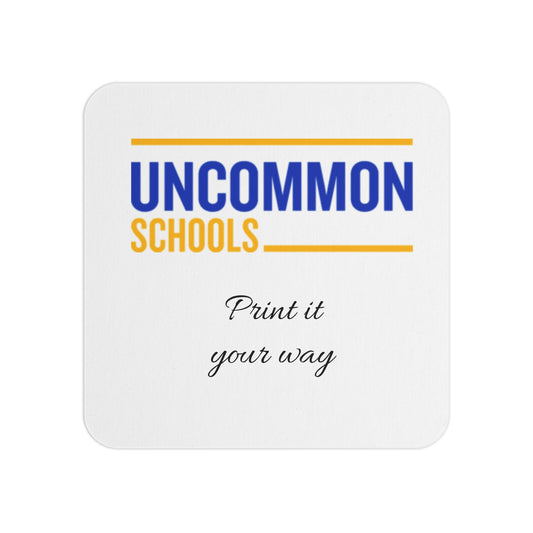 Uncommon Schools Custom Coasters — Personalized School Logo Drink Coaster (50/100 pcs)