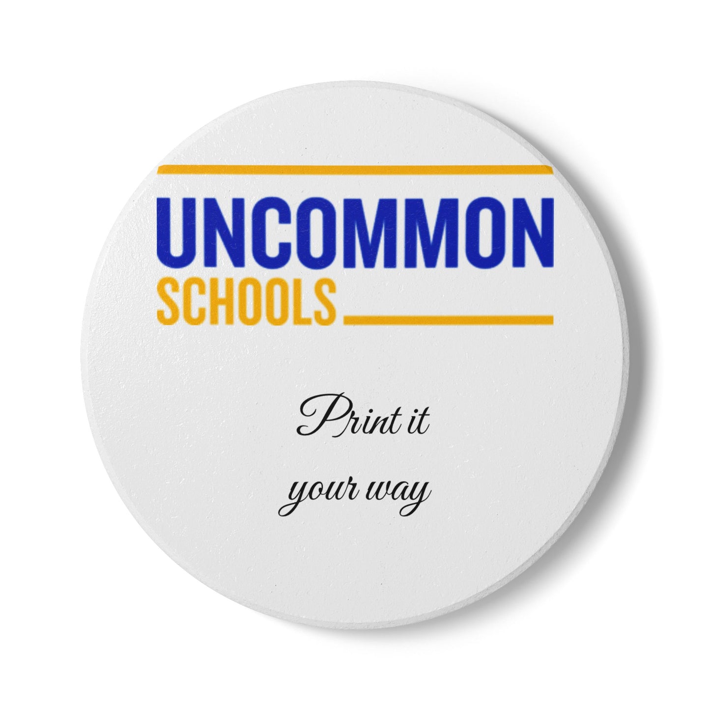 Ceramic Coaster — Custom 'Uncommon Schools' Logo Drink Coaster