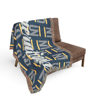 Operations Pattern Woven Blanket — Cozy Team Logo Throw for Office, Home & Gifts
