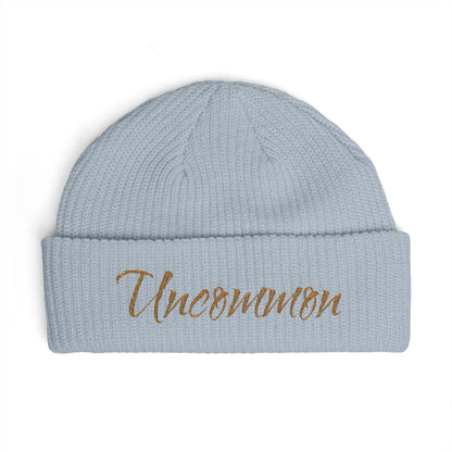 Uncommon Cuff Beanie — Embroidered Script Winter Hat