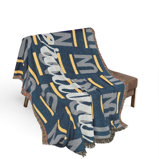 Operations Pattern Woven Blanket — Cozy Team Logo Throw for Office, Home & Gifts
