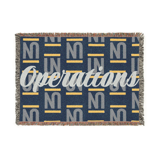 Operations Pattern Woven Blanket — Cozy Team Logo Throw for Office, Home & Gifts