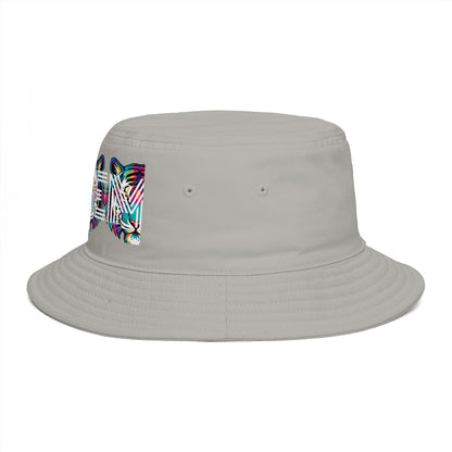 Bucket Hat - Colorful Glitch 'UBEM' Graphic Streetwear Hat