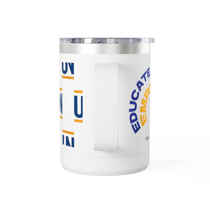 15oz Insulated Coffee Tumbler — Modern Block Letter Pattern 'UN'