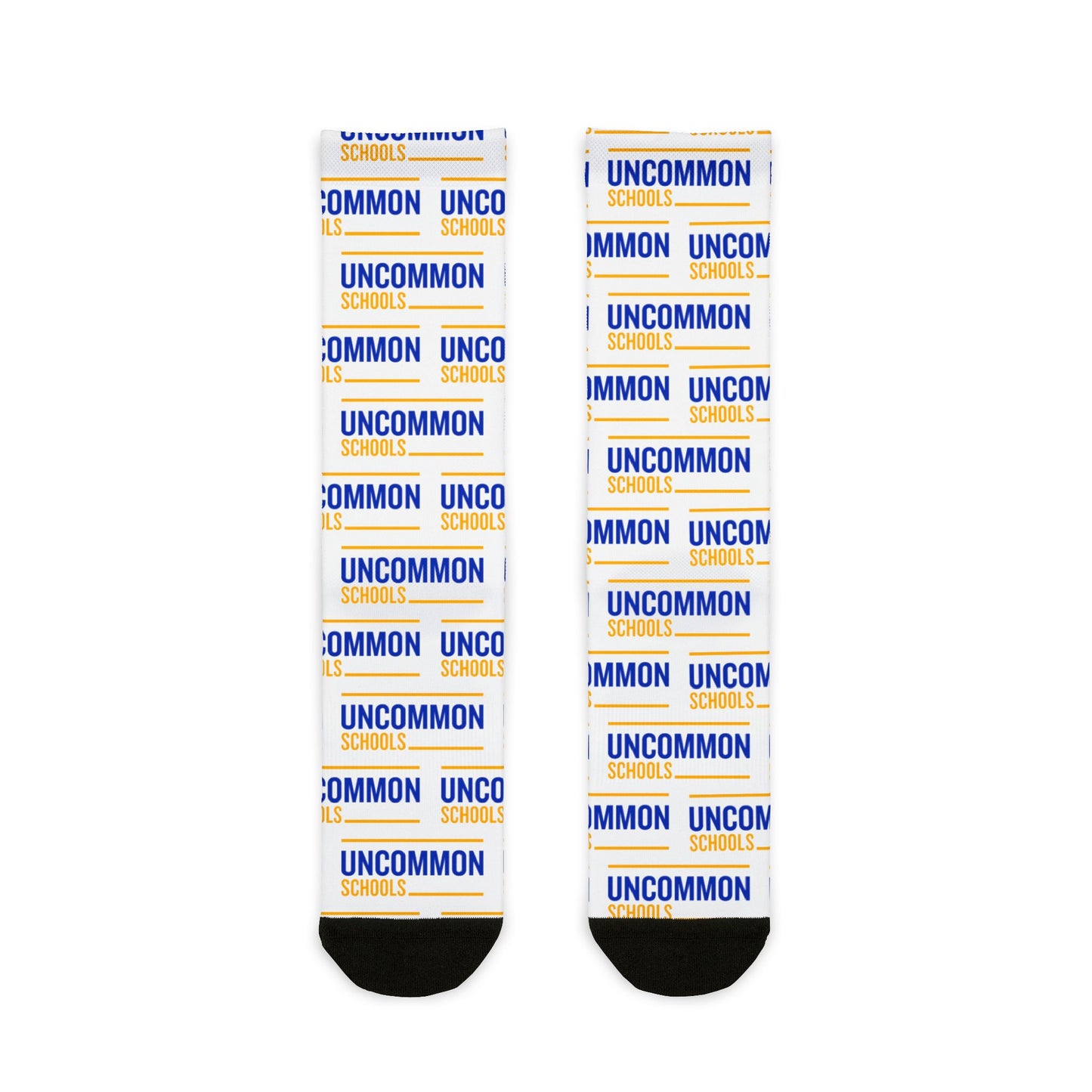 Uncommon School Logo Crew Socks — Sublimated Athletic Novelty Socks