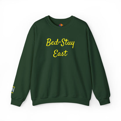 Crewneck Sweatshirt — 'Bed-Stuy East' Retro Script Pullover