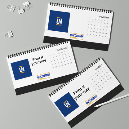 Desktop Calendar 2026 — Customizable UN/Uncommon Schools Desk Planner
