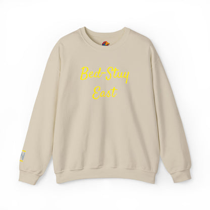 Crewneck Sweatshirt — 'Bed-Stuy East' Retro Script Pullover