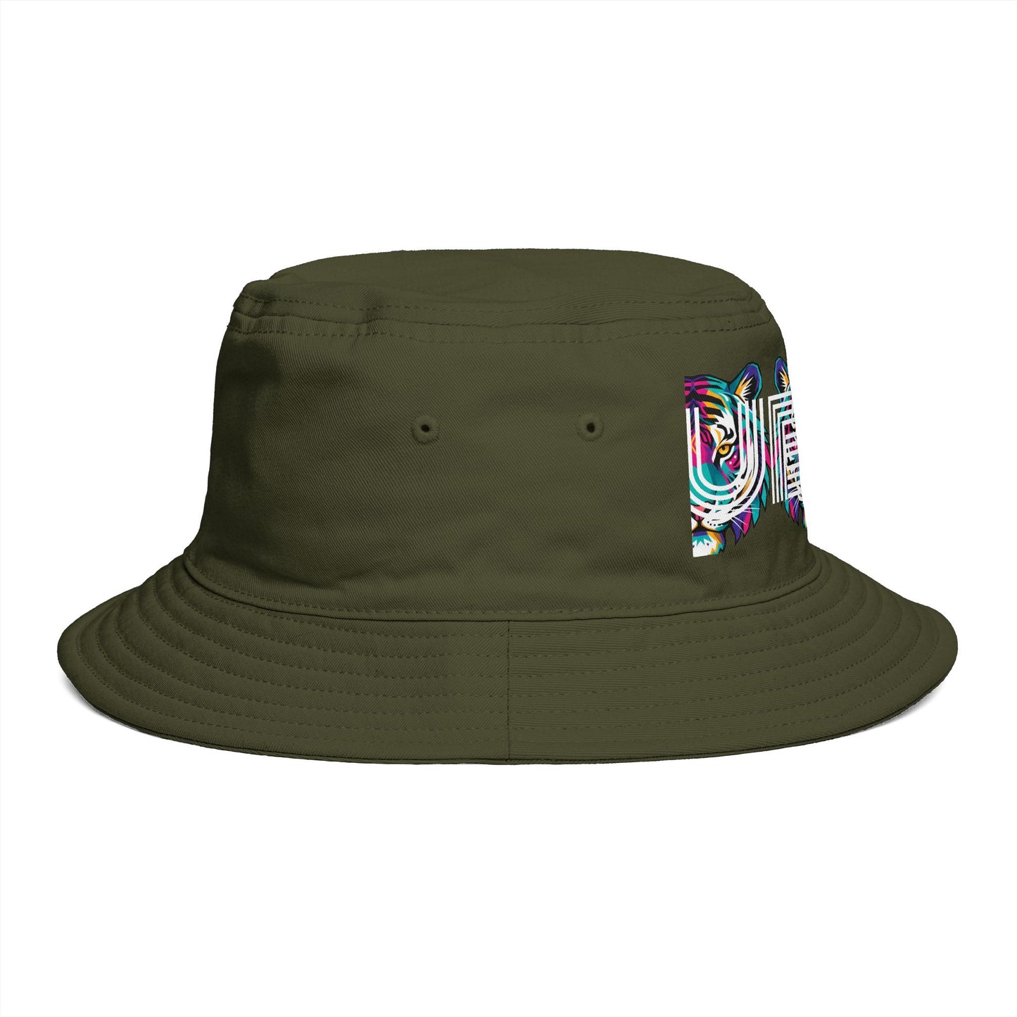 Bucket Hat - Colorful Glitch 'UBEM' Graphic Streetwear Hat