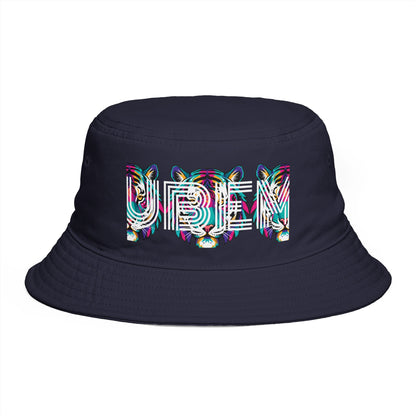 Bucket Hat - Colorful Glitch 'UBEM' Graphic Streetwear Hat