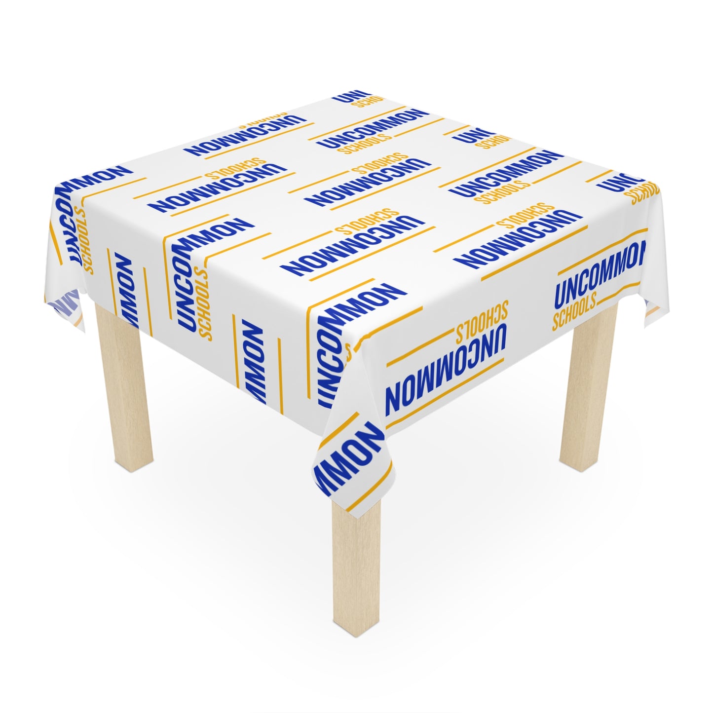Uncommon Schools Blue Logo Tablecloth — Branded School Event Table Cover