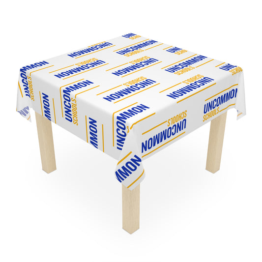 Uncommon Schools Blue Logo Tablecloth — Branded School Event Table Cover