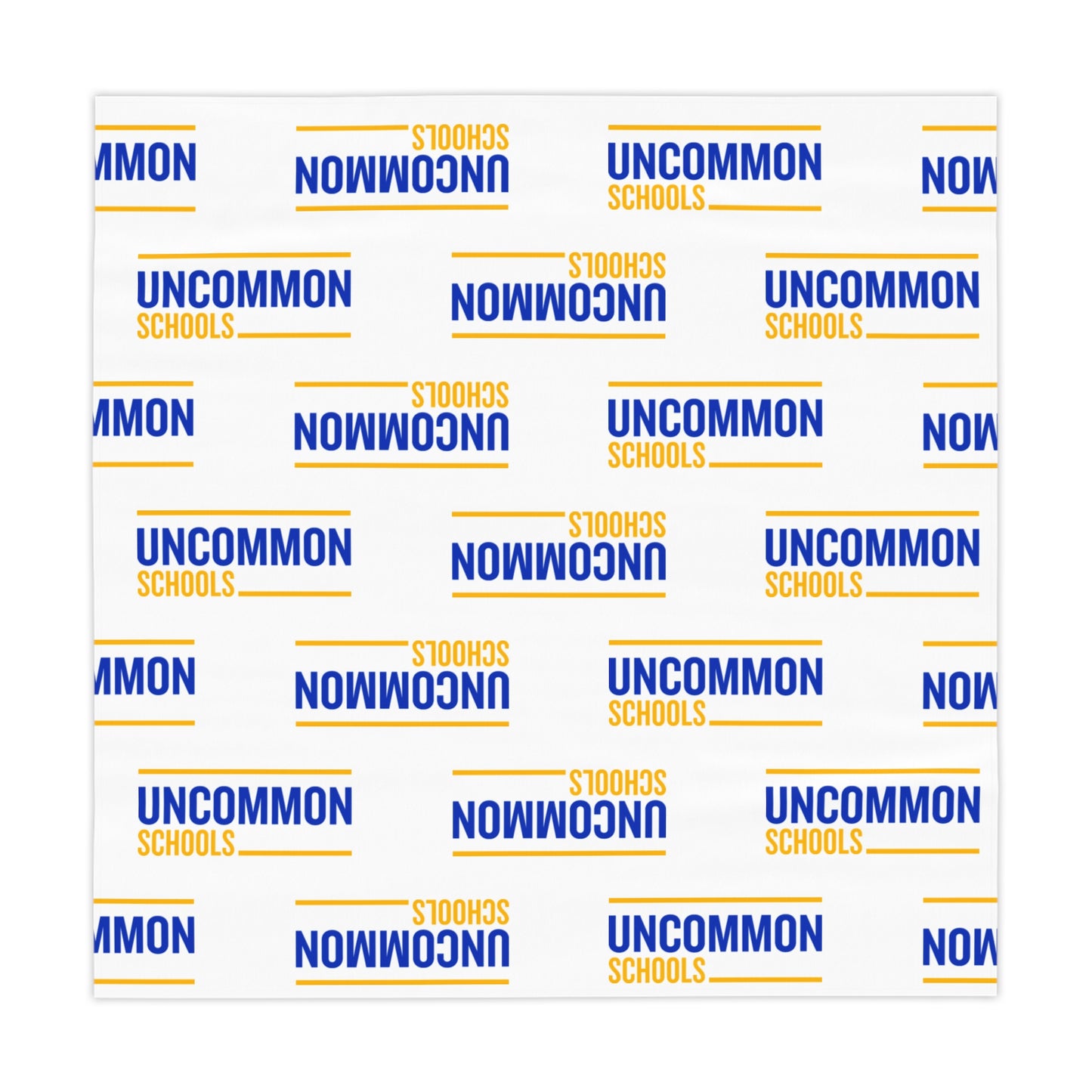 Uncommon Schools Blue Logo Tablecloth — Branded School Event Table Cover