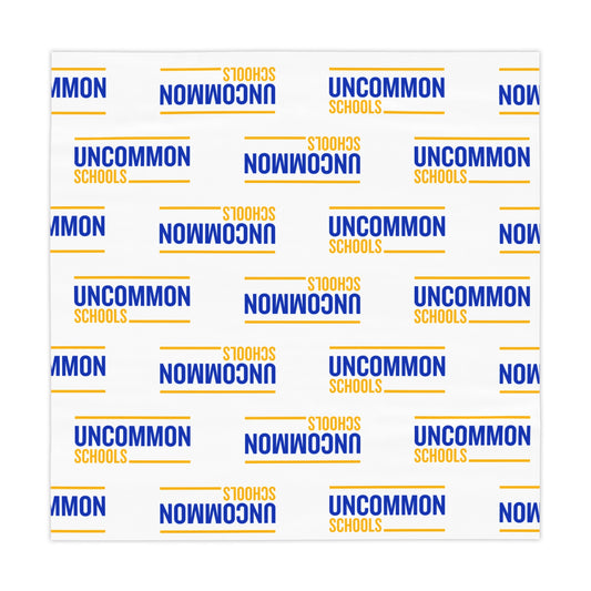 Uncommon Schools Blue Logo Tablecloth — Branded School Event Table Cover