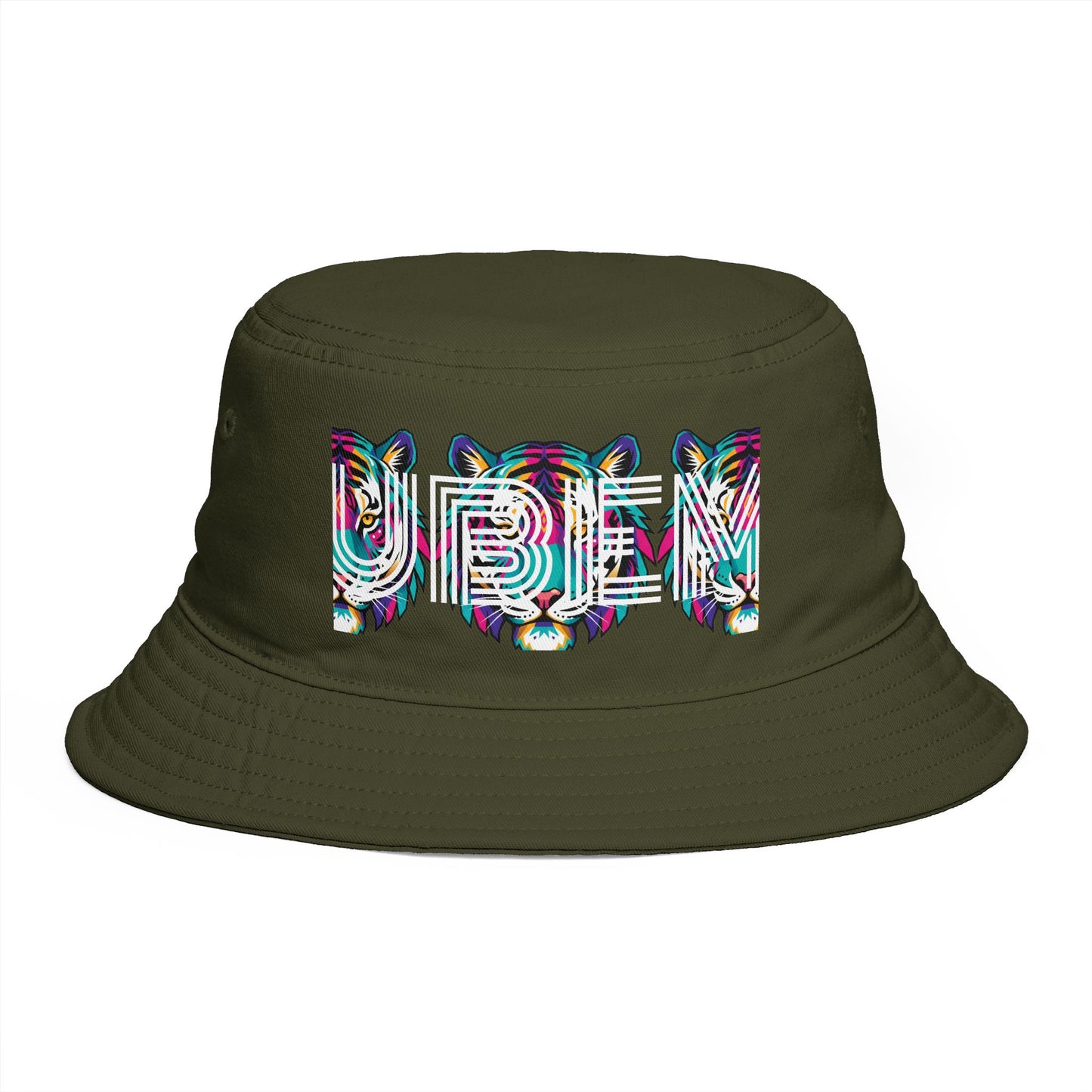 Bucket Hat - Colorful Glitch 'UBEM' Graphic Streetwear Hat