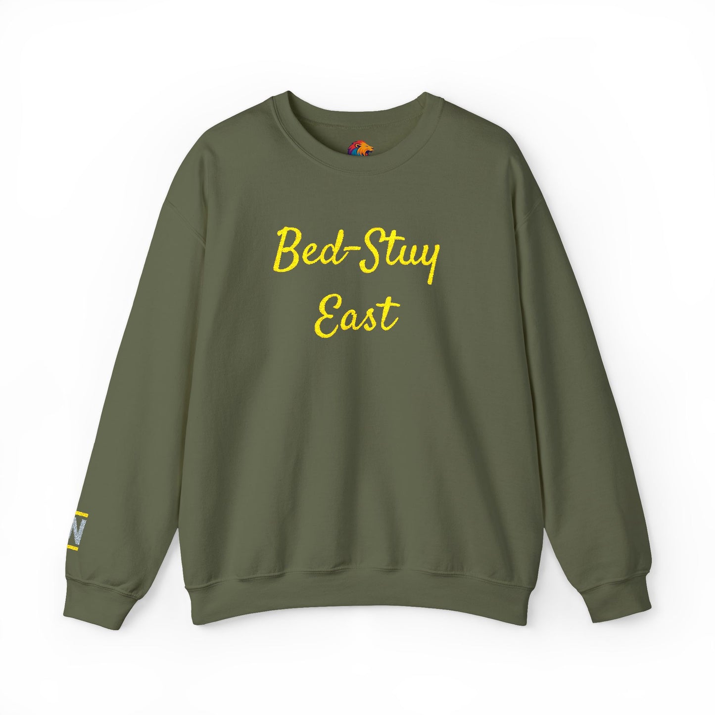 Crewneck Sweatshirt — 'Bed-Stuy East' Retro Script Pullover