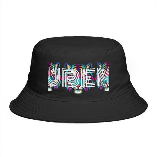 Bucket Hat - Colorful Glitch 'UBEM' Graphic Streetwear Hat