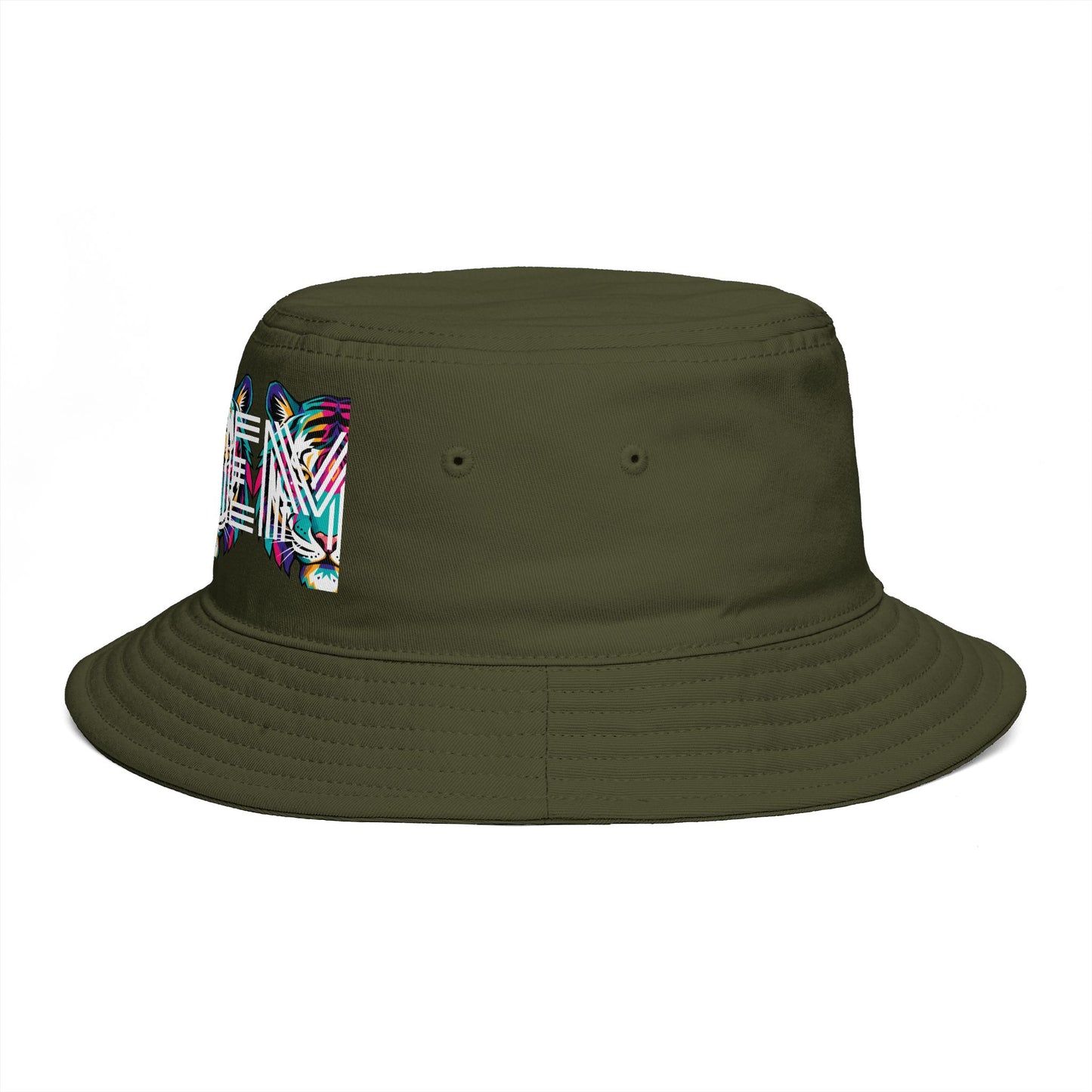 Bucket Hat - Colorful Glitch 'UBEM' Graphic Streetwear Hat