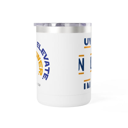 15oz Insulated Coffee Tumbler — Modern Block Letter Pattern 'UN'