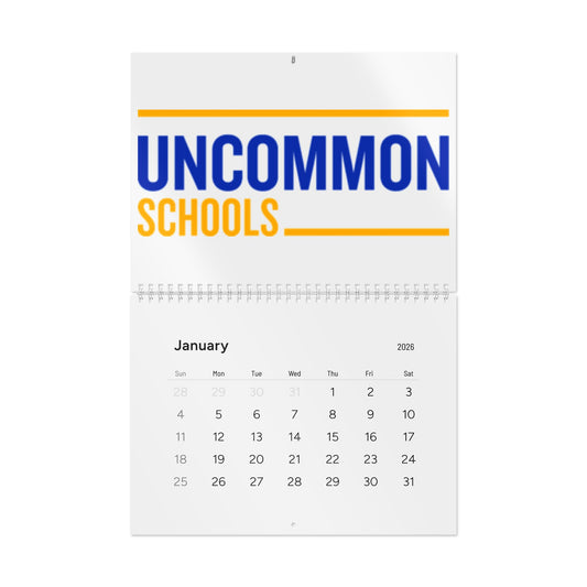 Uncommon Schools 2026 Wall Calendar — Monthly School Calendar