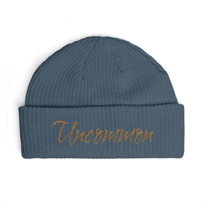 Uncommon Cuff Beanie — Embroidered Script Winter Hat