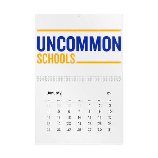 Uncommon Schools 2026 Wall Calendar — Monthly School Calendar