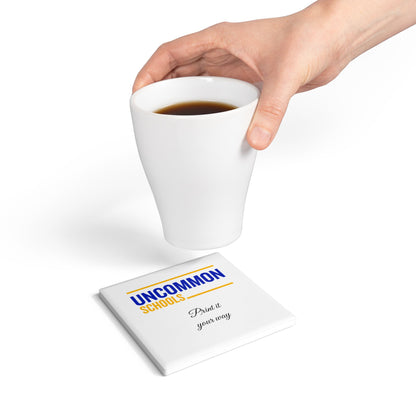 Ceramic Coaster — Custom 'Uncommon Schools' Logo Drink Coaster