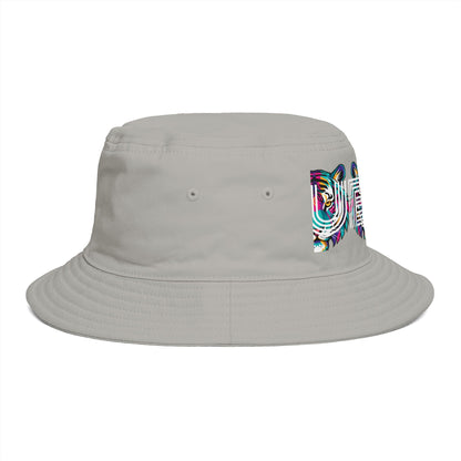 Bucket Hat - Colorful Glitch 'UBEM' Graphic Streetwear Hat