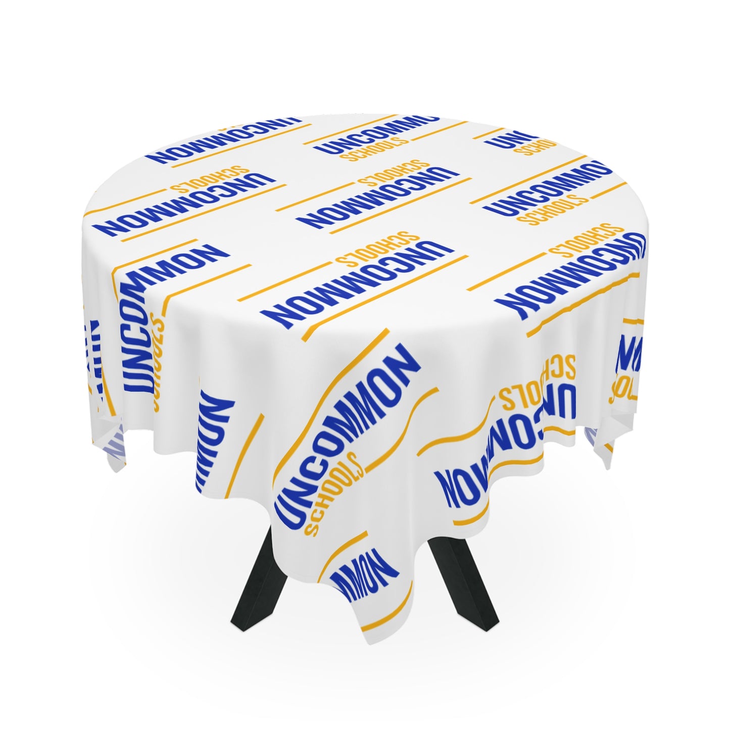 Uncommon Schools Blue Logo Tablecloth — Branded School Event Table Cover