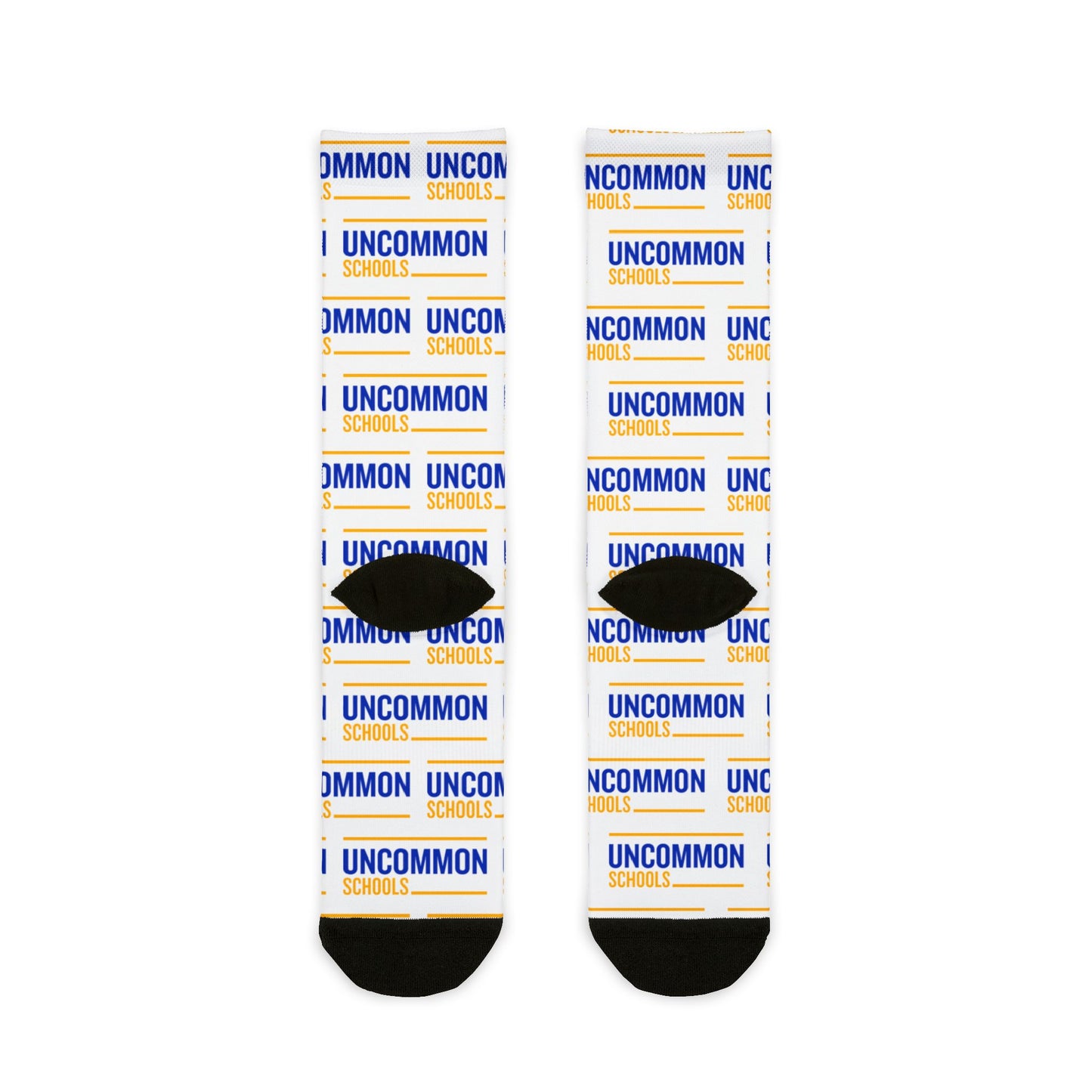 Uncommon School Logo Crew Socks — Sublimated Athletic Novelty Socks